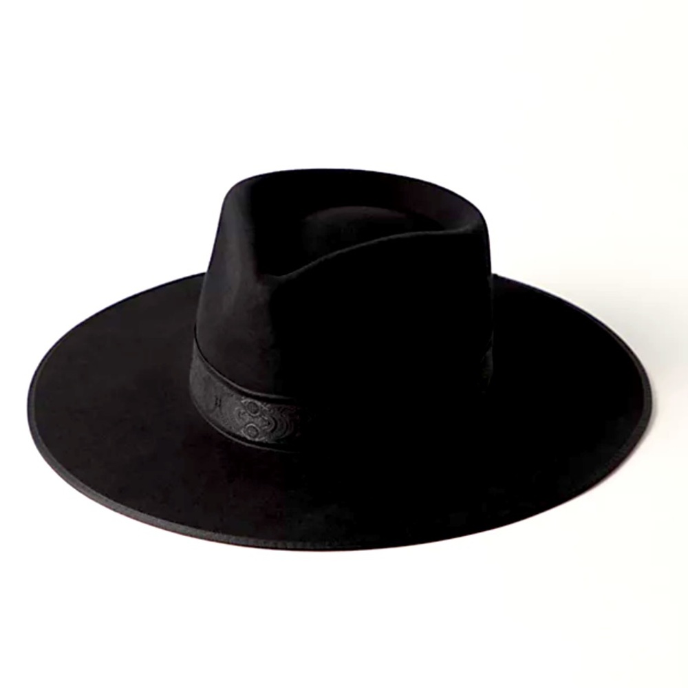 EUC Lack of a color black Australian wool rancher western cowboy festival hat M